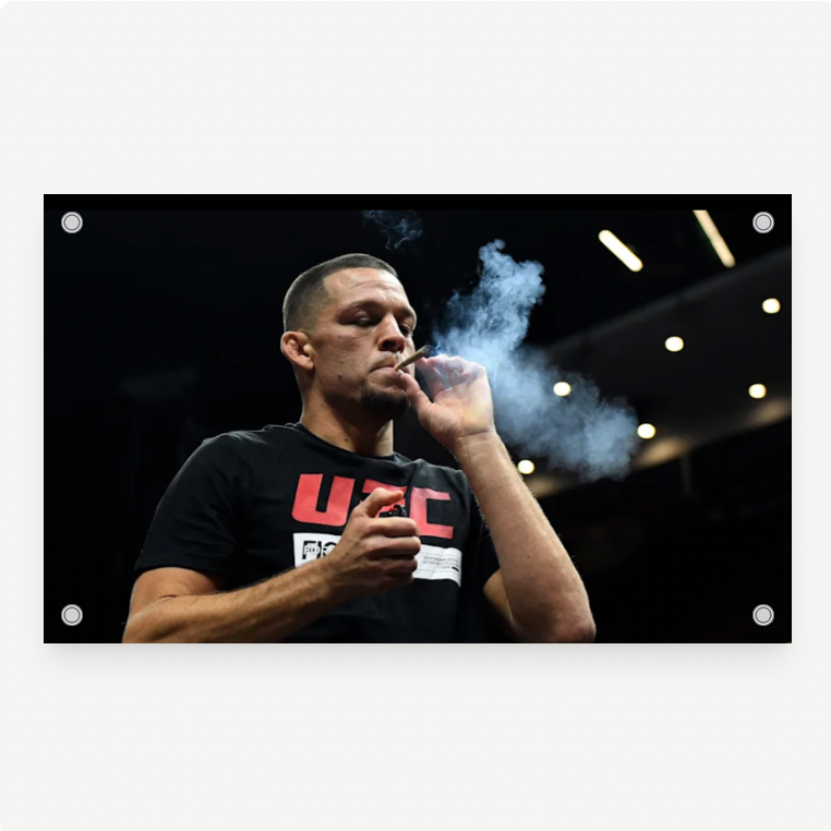 Nate Diaz Smoking Flag