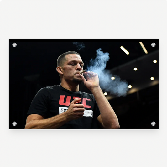 Nate Diaz Smoking Flag